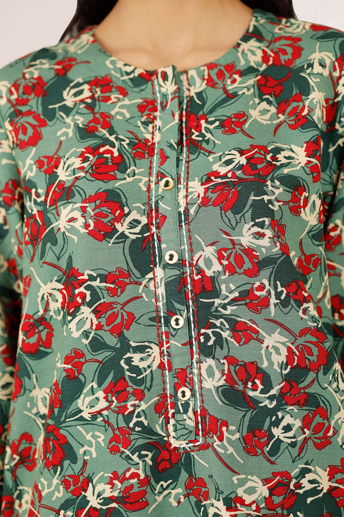 Printed Khaddar Stitched Shirt73174