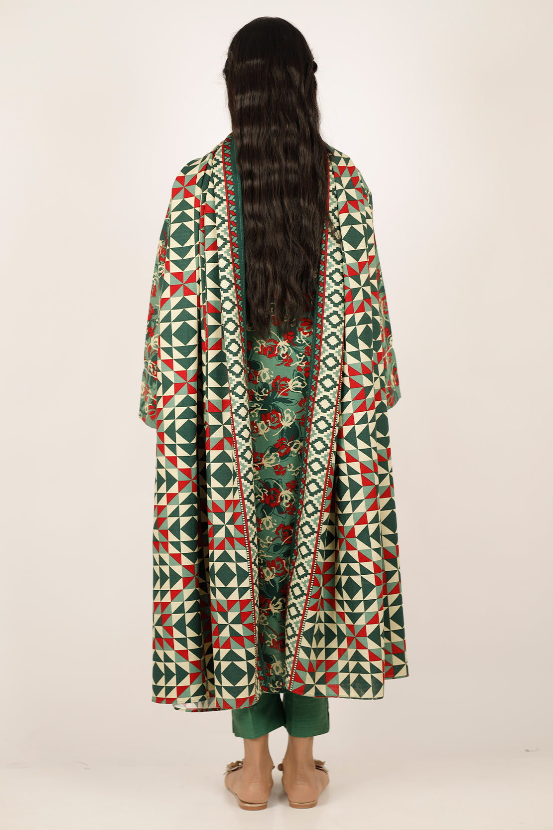 Printed Khaddar Stitched Shirt73174