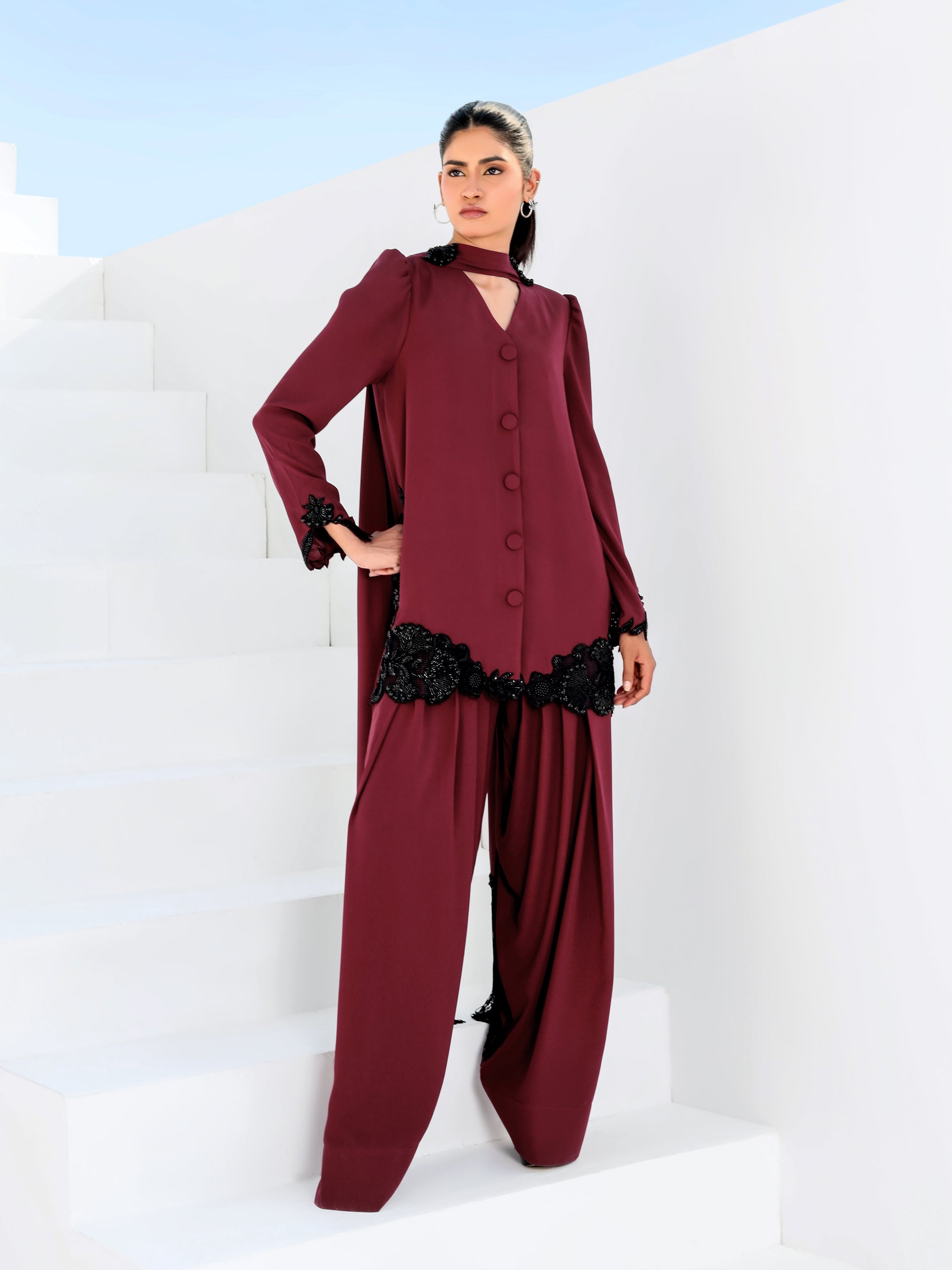 Sylvia - Dark Maroon