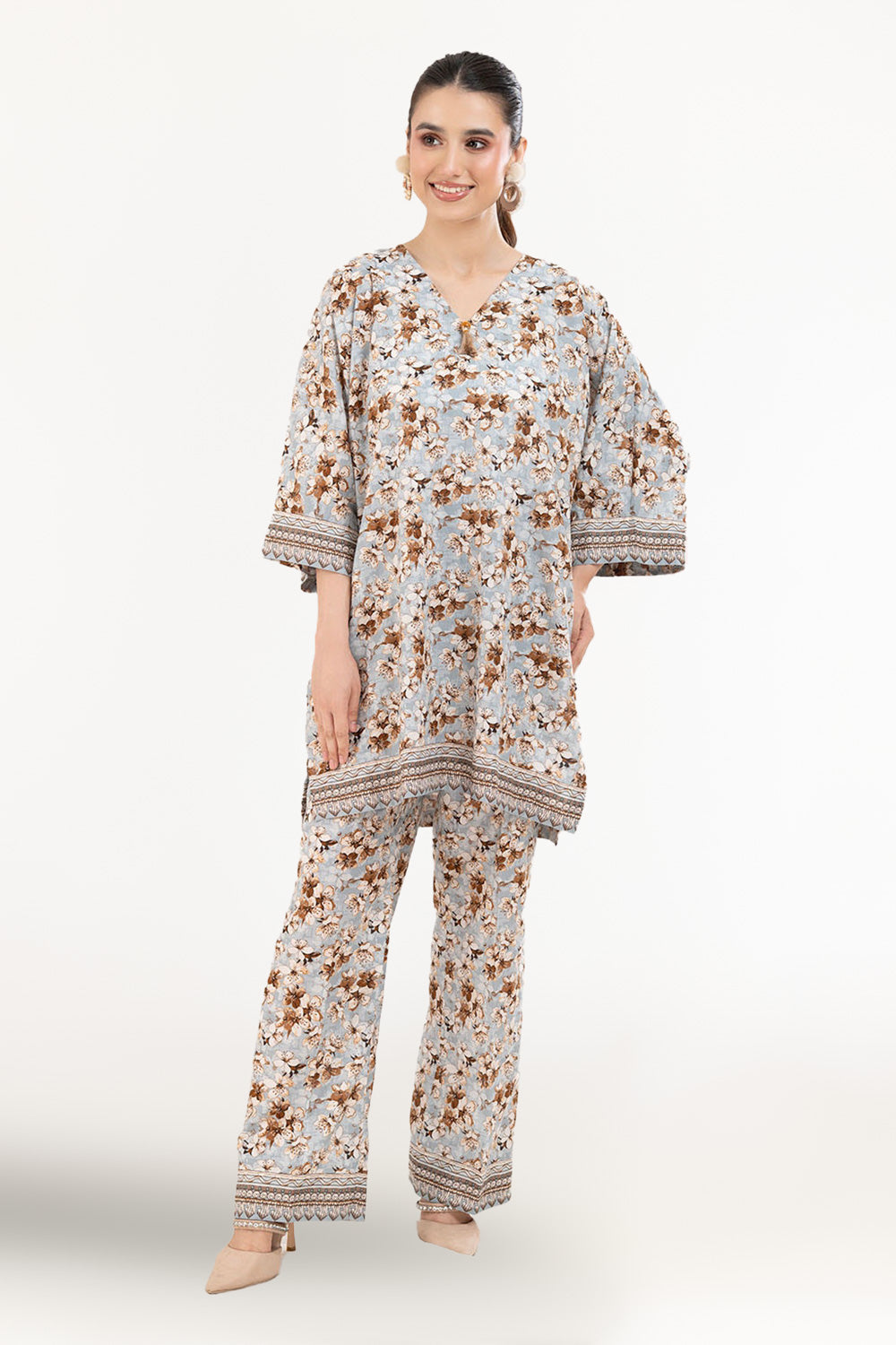 2 Piece Unstitched Printed Lawn Suit