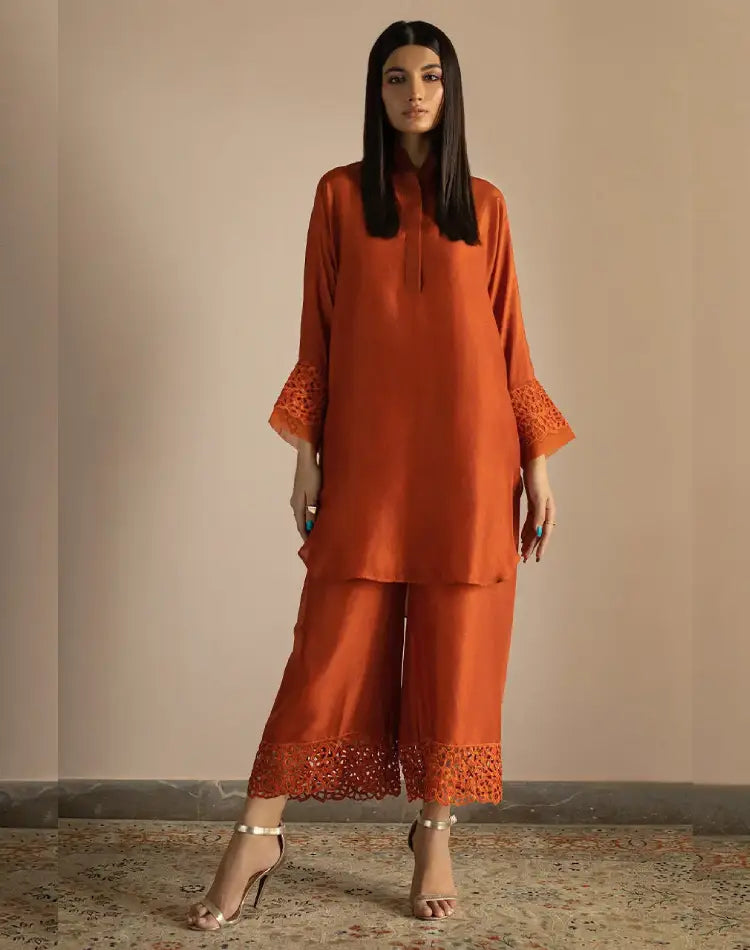 Tangerine Silk by Alizay Saad