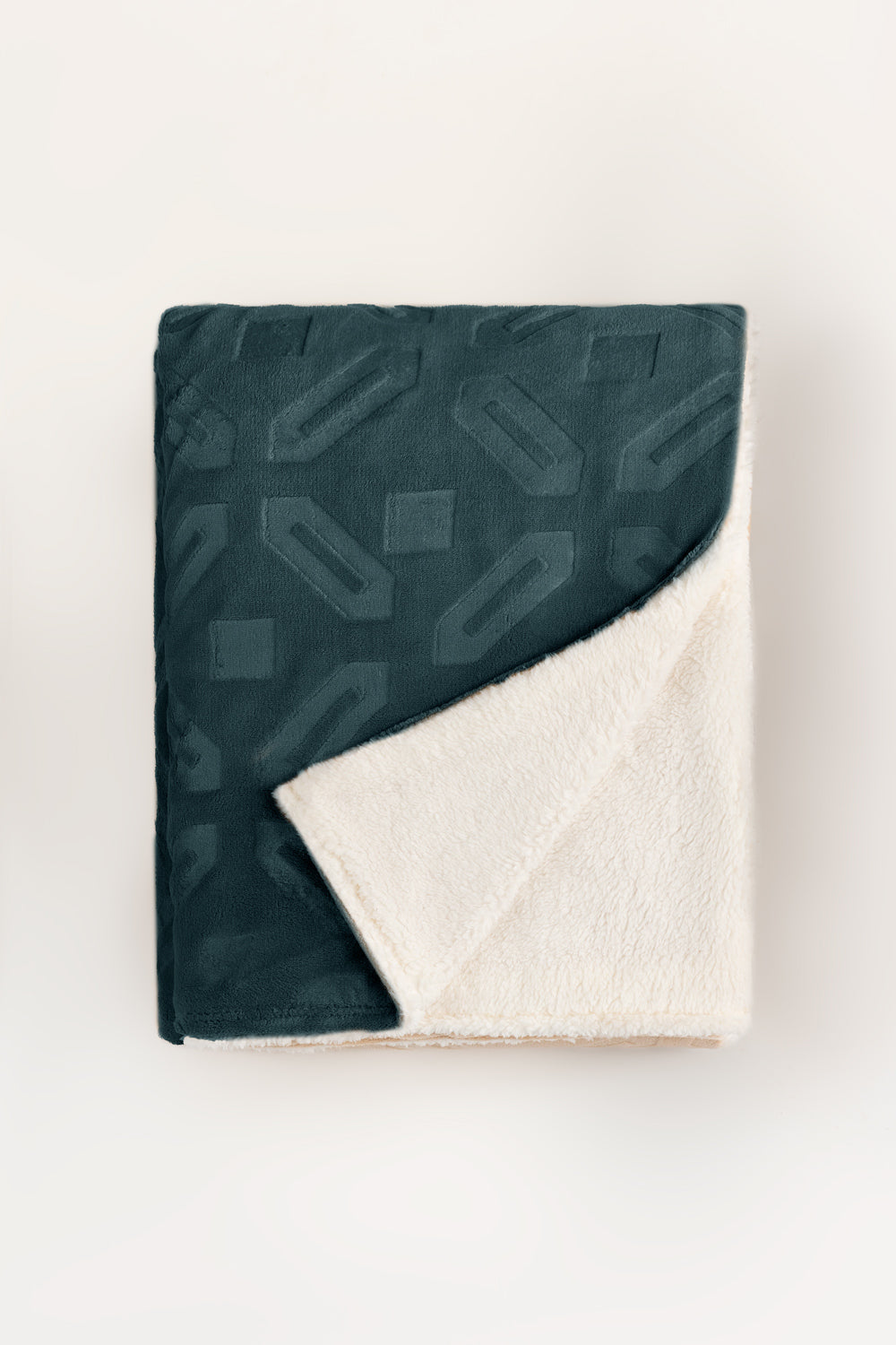 Teal Double Ply Fleece Throw