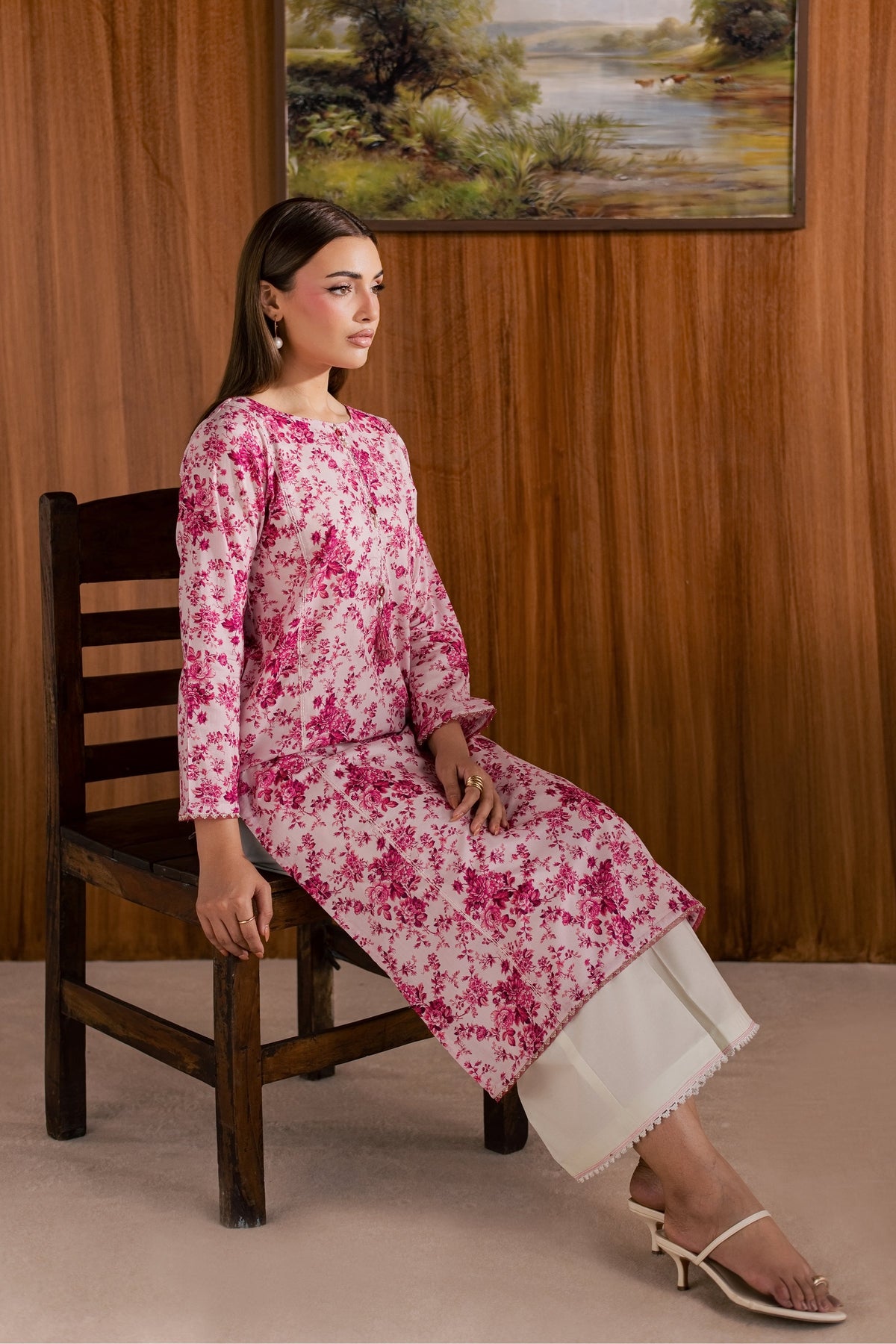 Tina 2Pc - Printed Lawn Dress