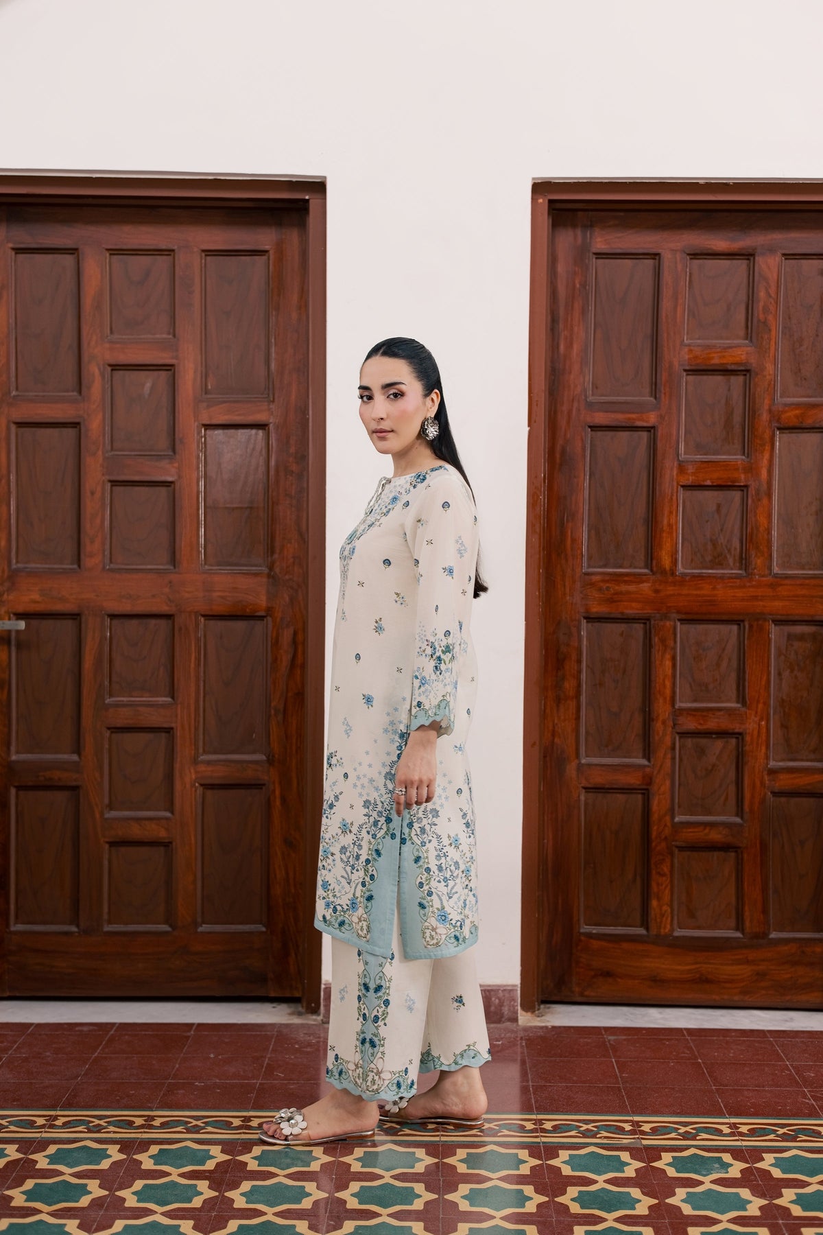 Trey 2Pc - Printed Lawn Dress
