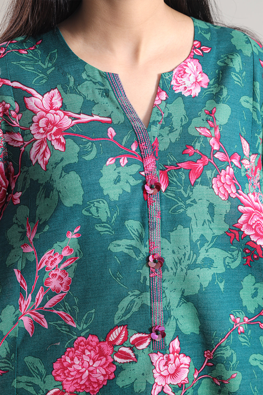 Unstitched Printed Cotton Khaddar 3 Piece114079