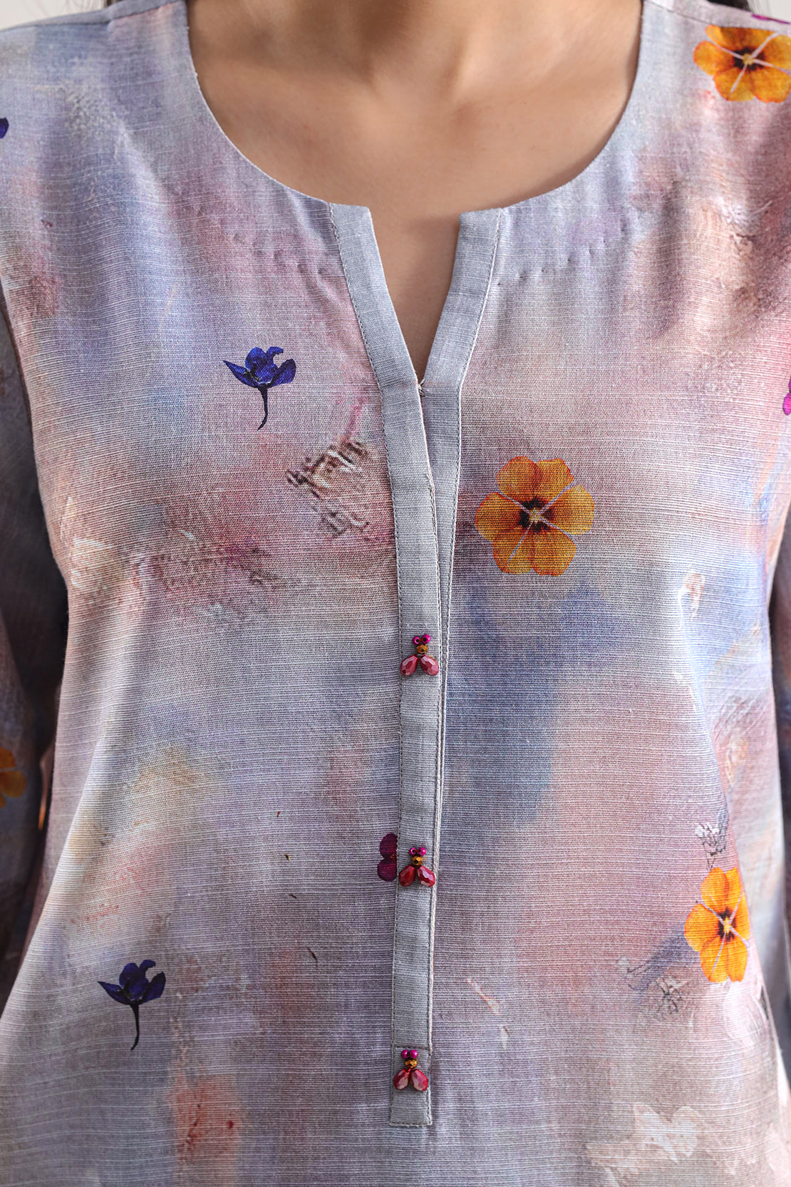 Unstitched Printed Cotton Khaddar 3 Piece114095