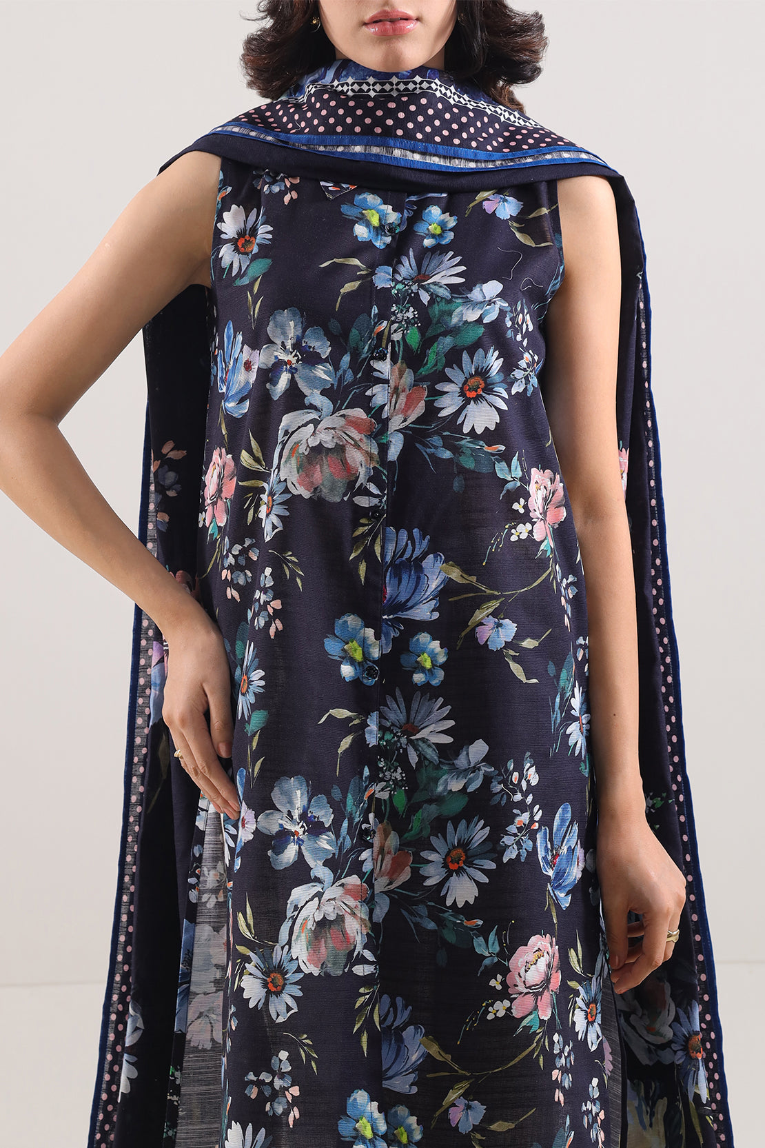 Unstitched Printed Cotton Khaddar 3 Piece114097