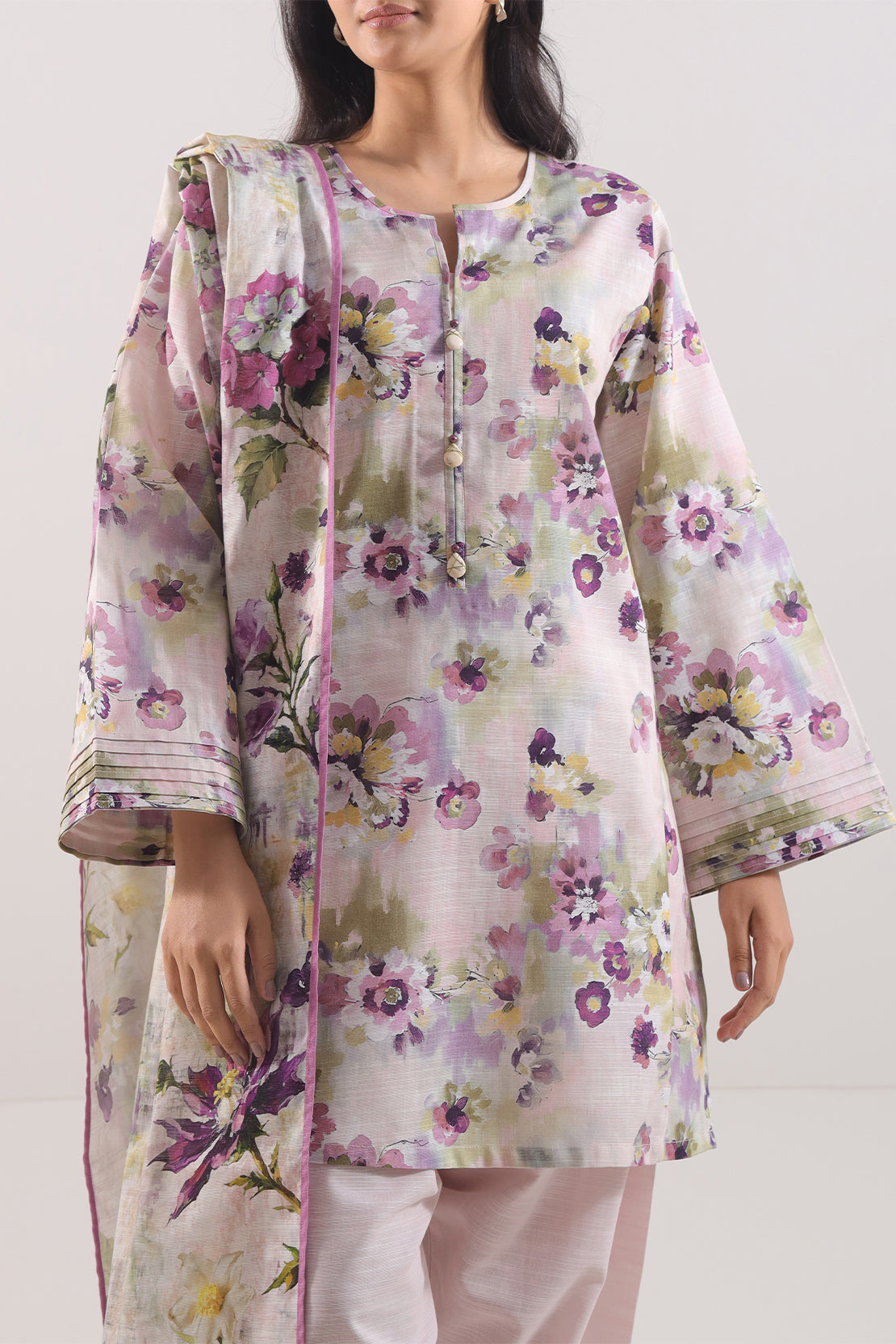 Unstitched Printed Warm Khaddar 3 Piece114082