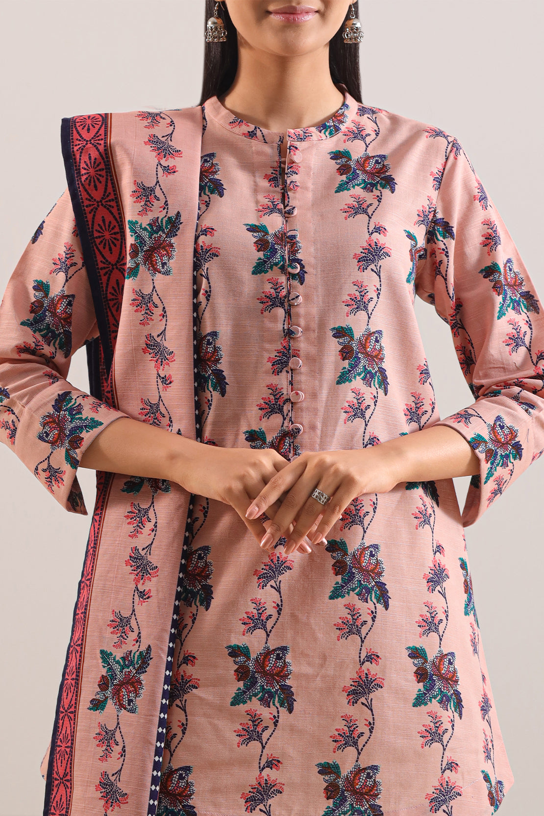 Unstitched Printed Cotton Khaddar 3 Piece114106