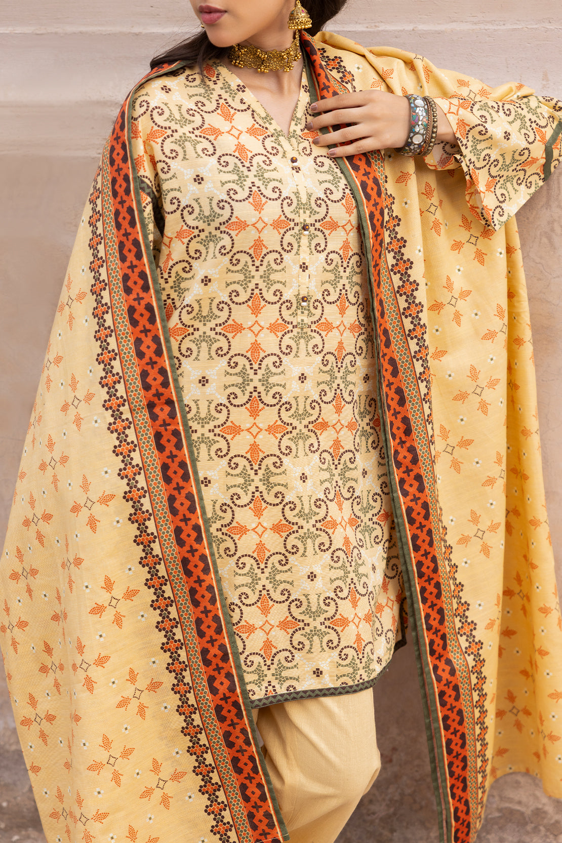 Unstitched Printed 3 Piece – in Lawn & Khaddar114111