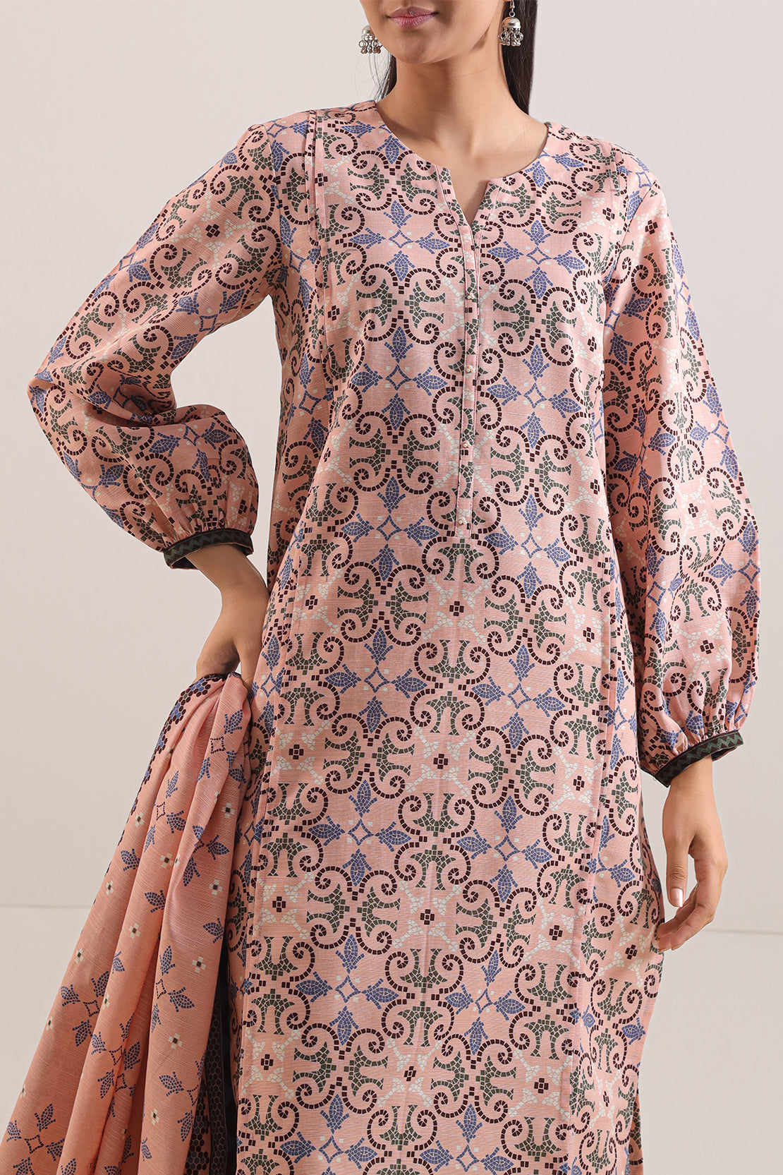 Unstitched Printed Cotton Khaddar 3 Piece114112