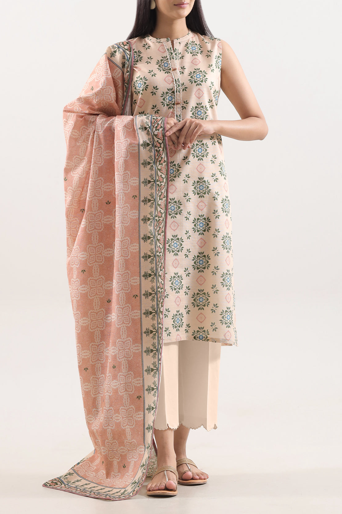 Unstitched Printed Warm Khaddar 3 Piece119411