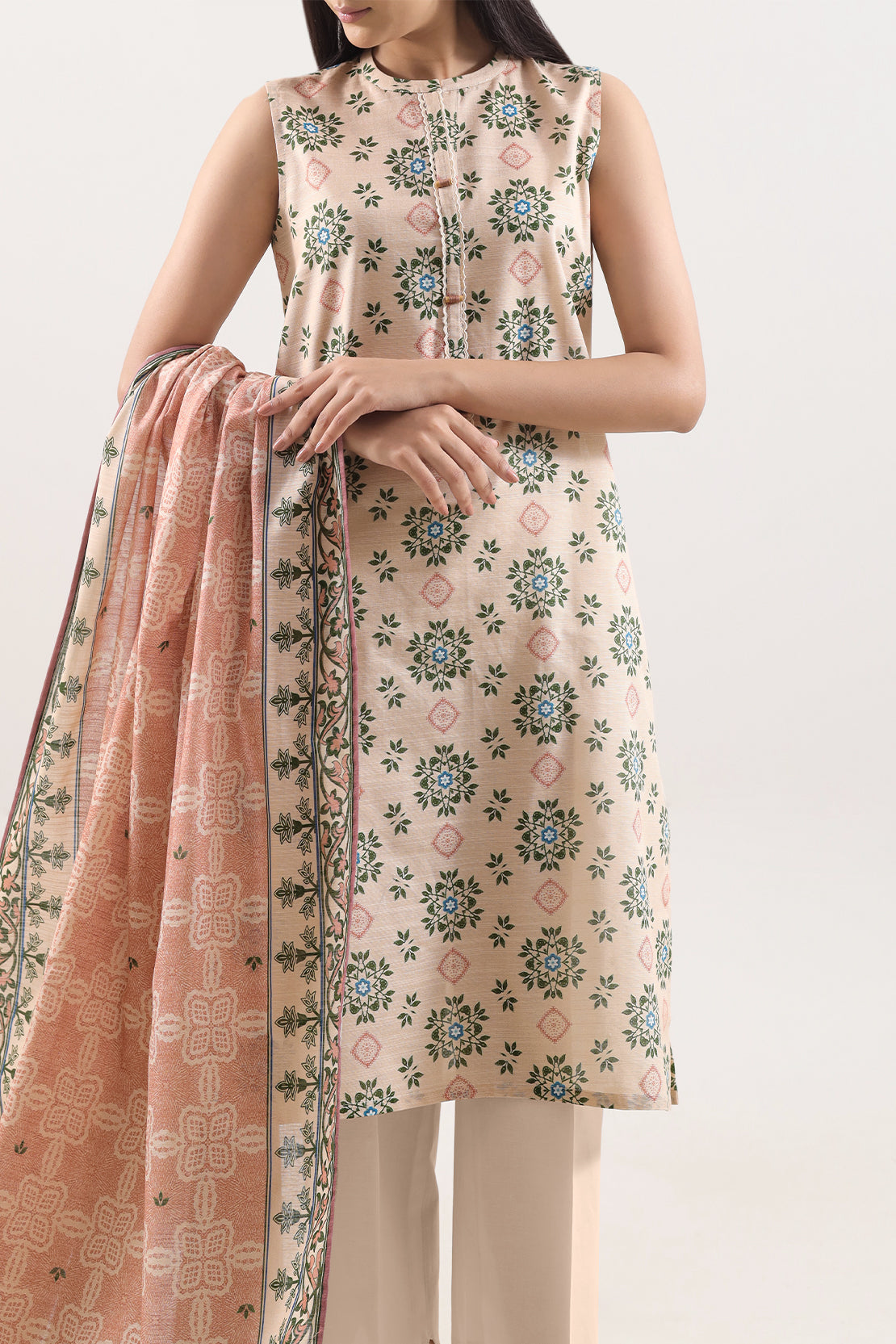 Unstitched Printed Warm Khaddar 3 Piece119411