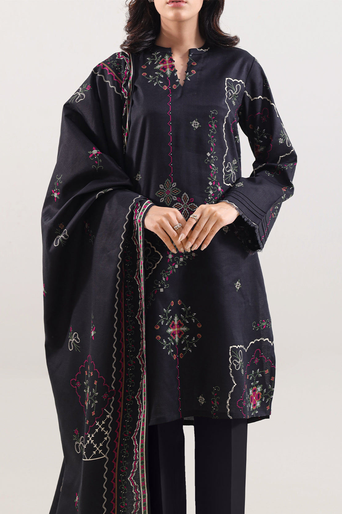 Unstitched Printed Pashmina 3 Piece120581