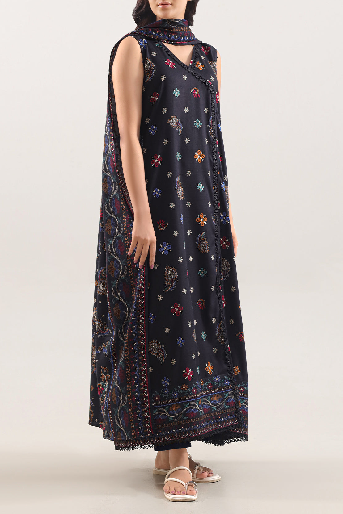 Unstitched Printed Pashmina 3 Piece120588