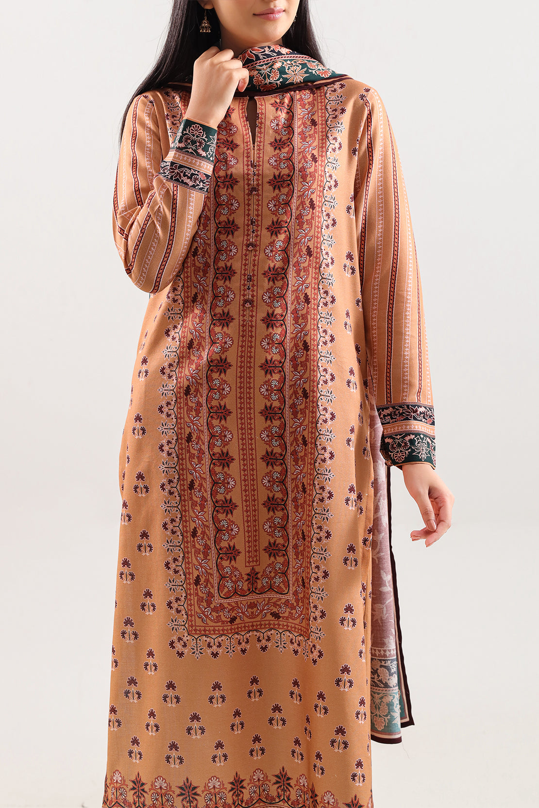 Unstitched Printed Pashmina 3 Piece125827