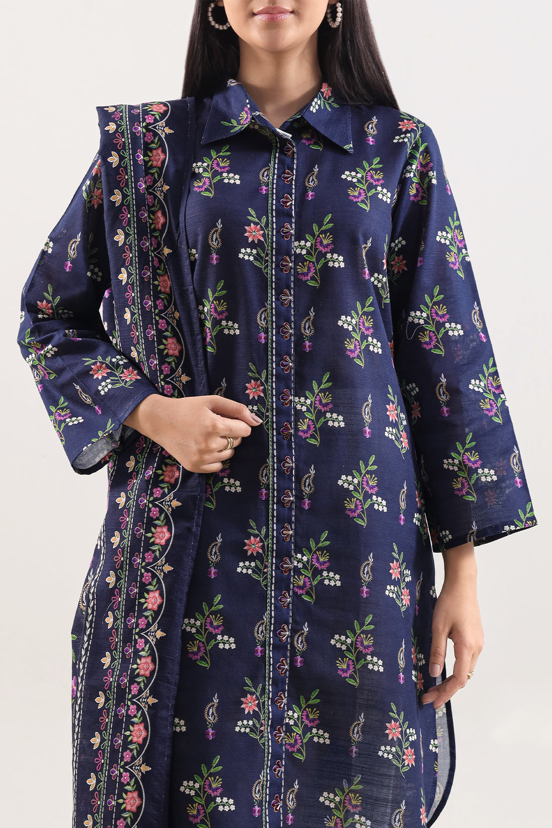 Unstitched Printed Cotton Khaddar 3 Piece125810