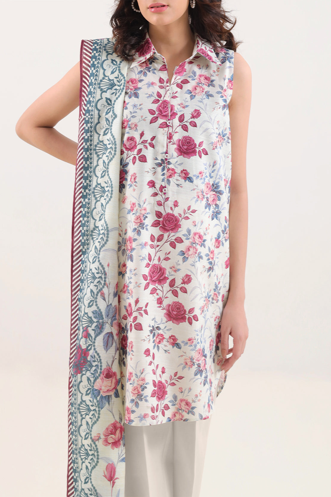 Unstitched Printed Cotton Khaddar 3 Piece125812