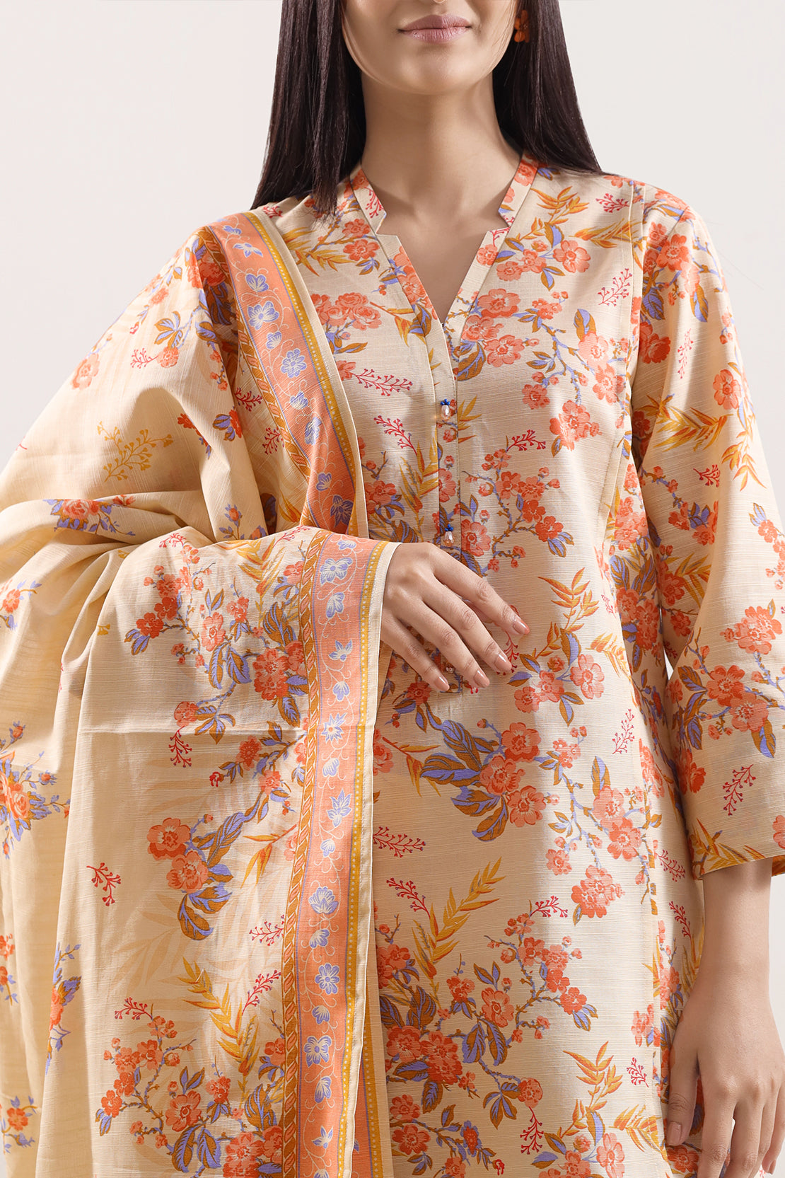 Unstitched Printed Warm Khaddar 3 Piece128275