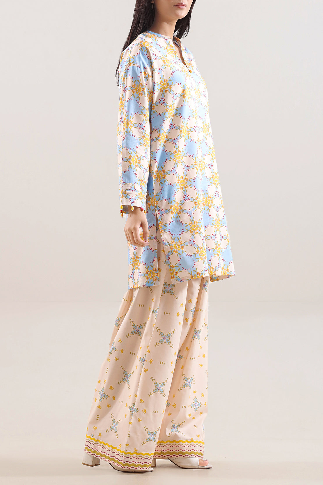 Unstitched Printed Royal Linen 2 Piece (Shirt/Trouser)122324