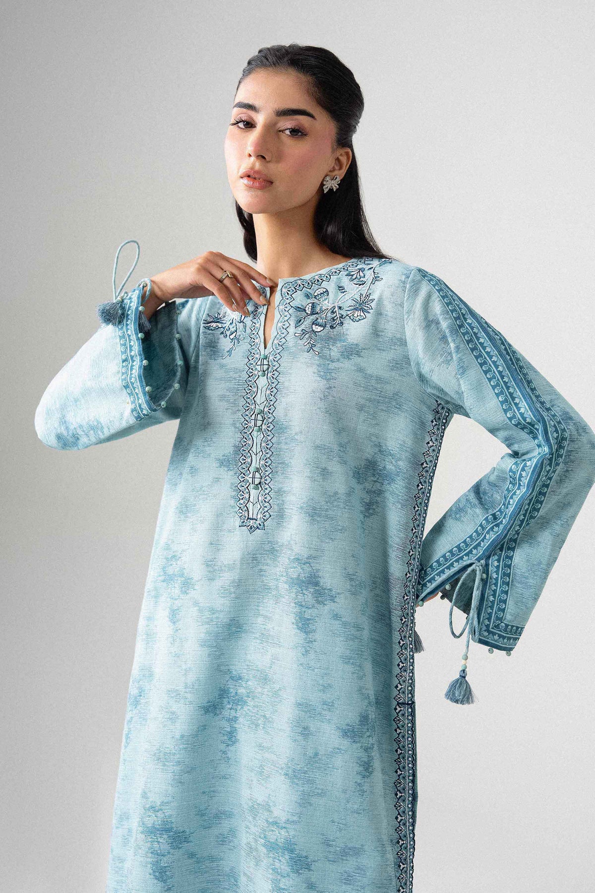 2 Piece - Printed Embroidered Suit - U2STE-NISHA26WV1-1