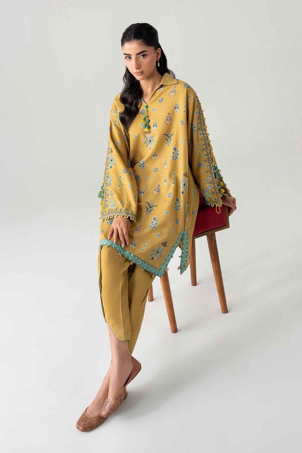 2 Piece - Printed Embroidered Suit - U2STE-NISHA26WV1-10