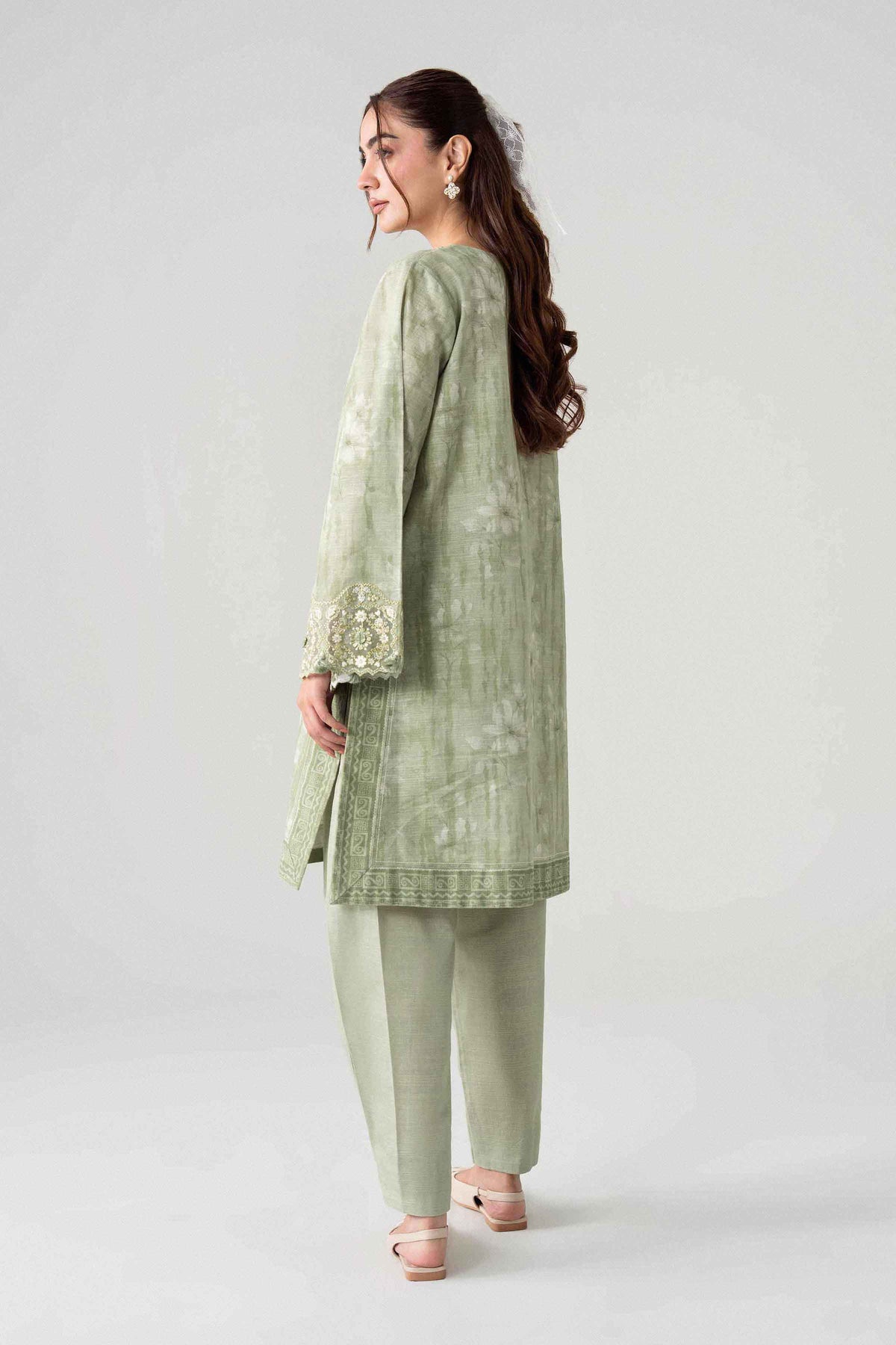 2 Piece - Printed Embroidered Suit - U2STE-NISHA26WV1-2