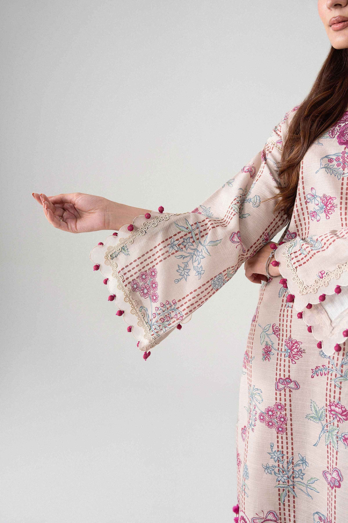 2 Piece - Printed Embroidered Suit - U2STE-NISHA26WV1-21