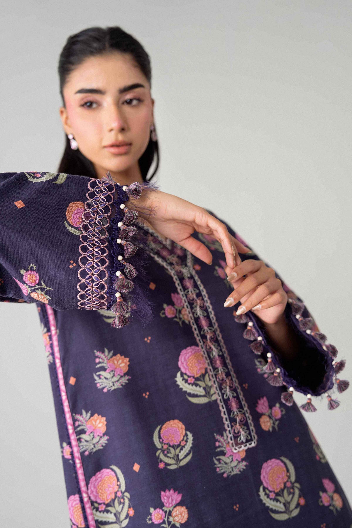 2 Piece - Printed Embroidered Suit - U2STE-NISHA26WV1-22