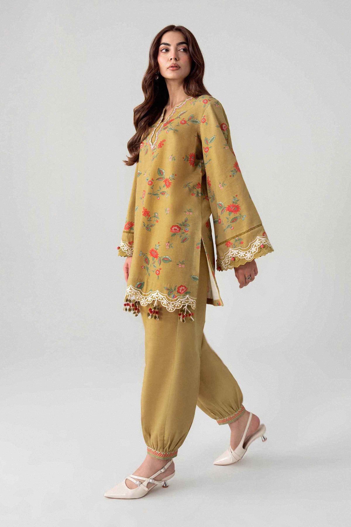 2 Piece - Printed Embroidered Suit - U2STE-NISHA26WV1-23
