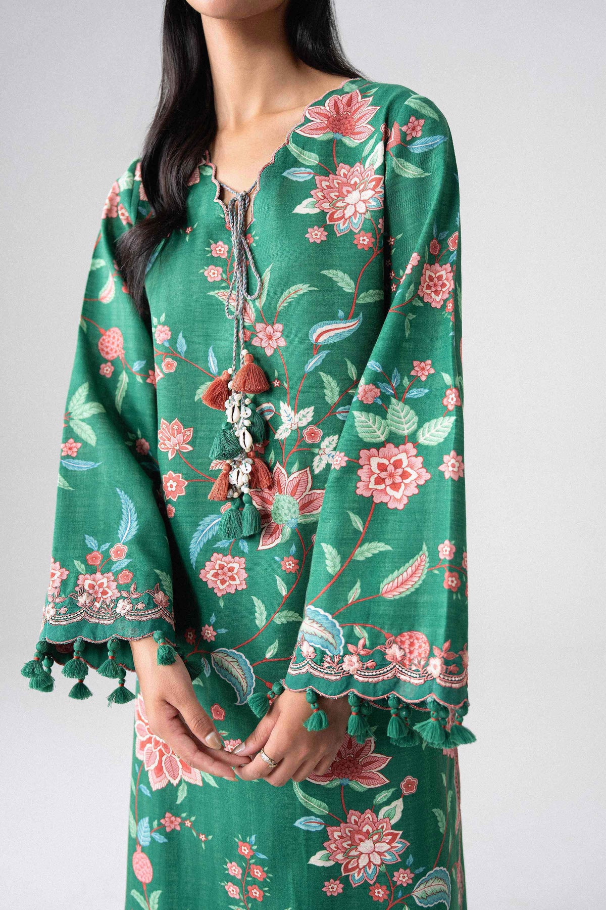 2 Piece - Printed Embroidered Suit - U2STE-NISHA26WV1-24