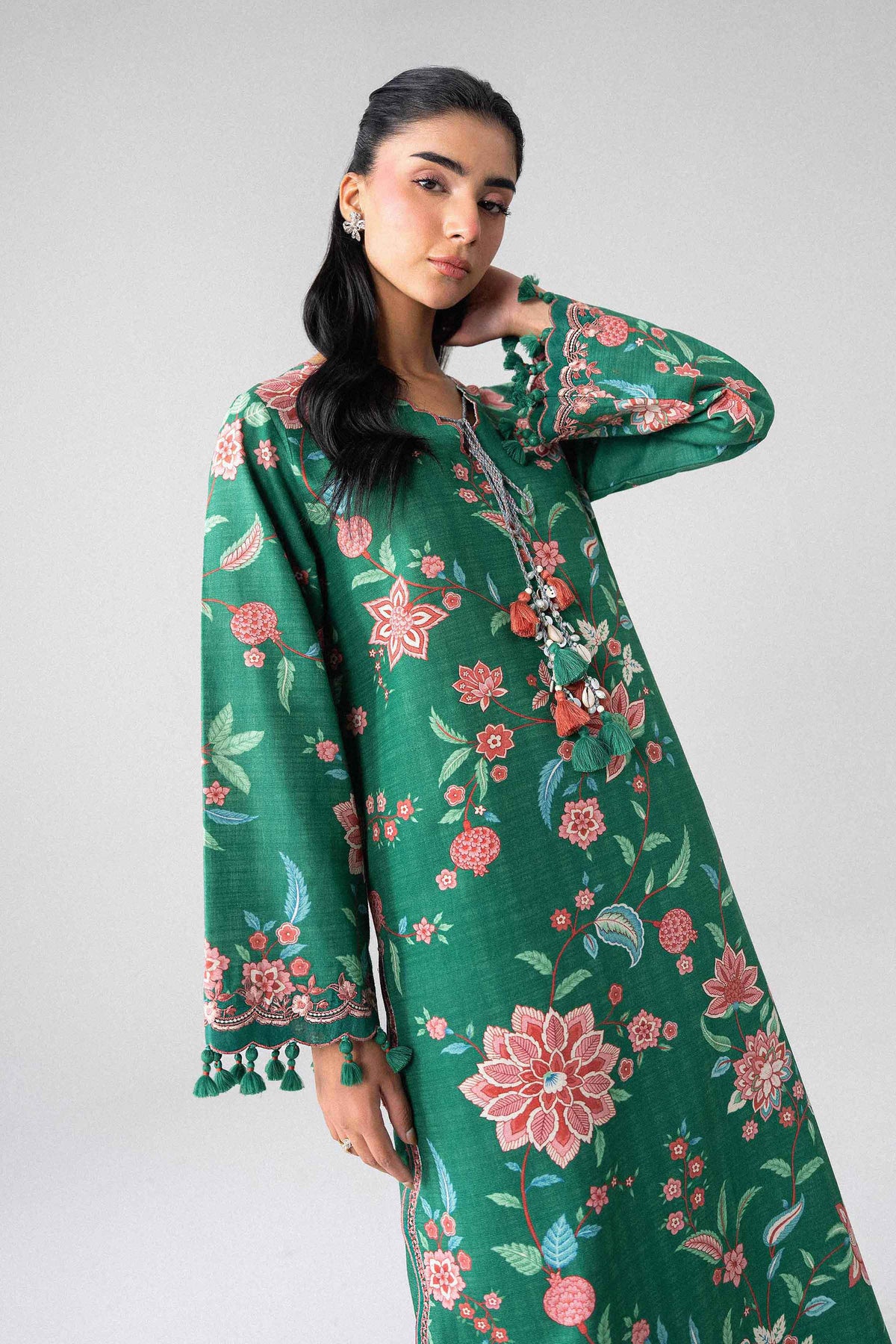 2 Piece - Printed Embroidered Suit - U2STE-NISHA26WV1-24