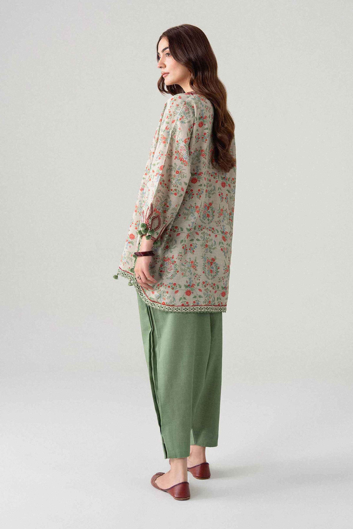 2 Piece - Printed Embroidered Suit - U2STE-NISHA26WV1-25