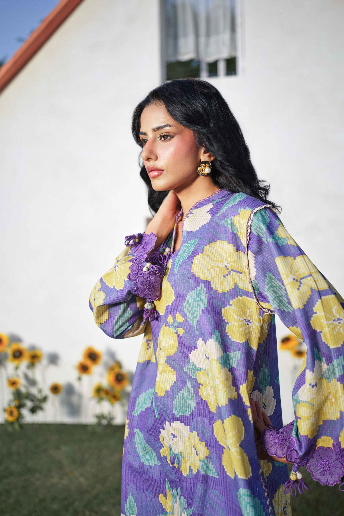 2 Piece - Printed Embroidered Suit - U2STE-NISHA26WV1-26