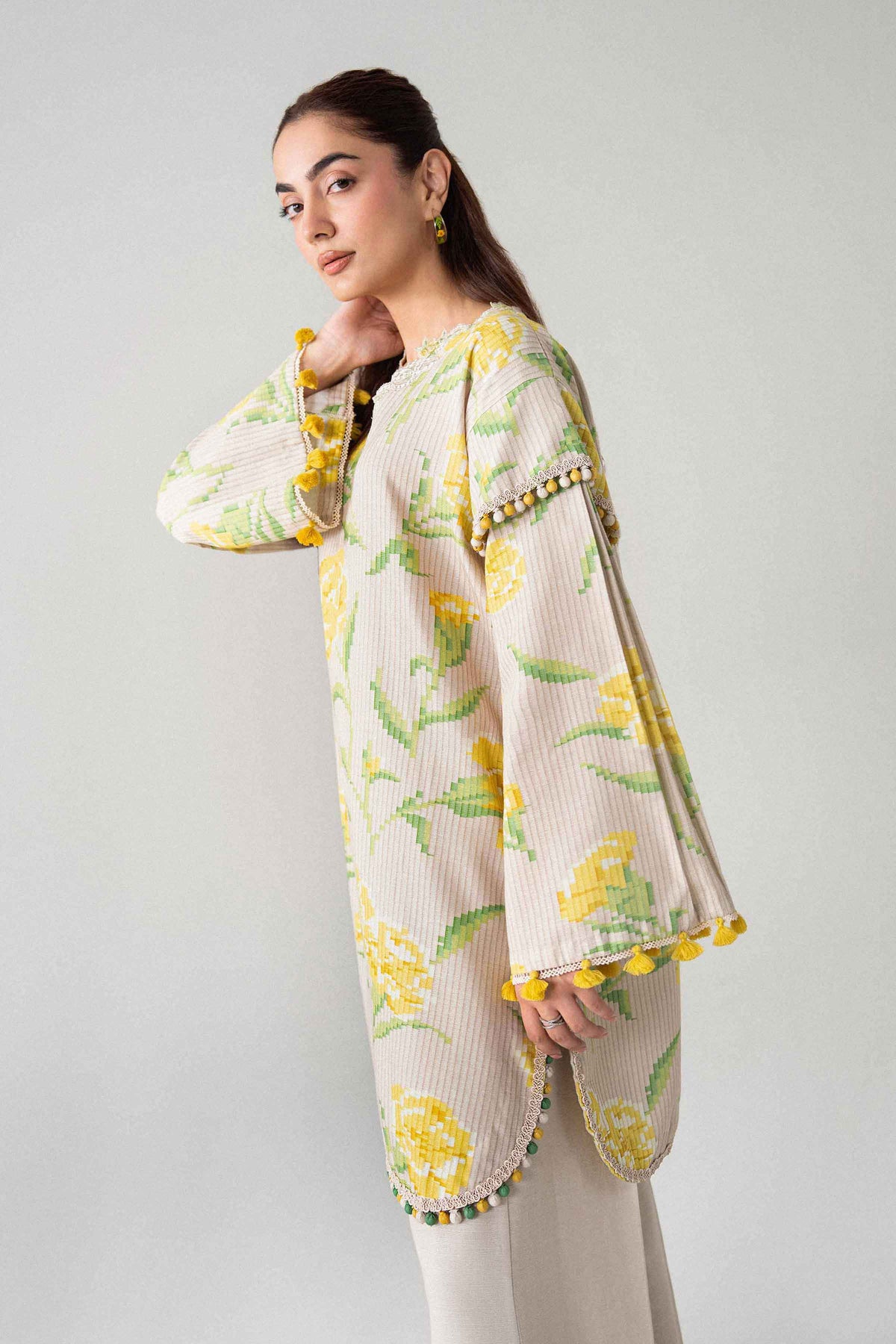 2 Piece - Printed Embroidered Suit - U2STE-NISHA26WV1-27