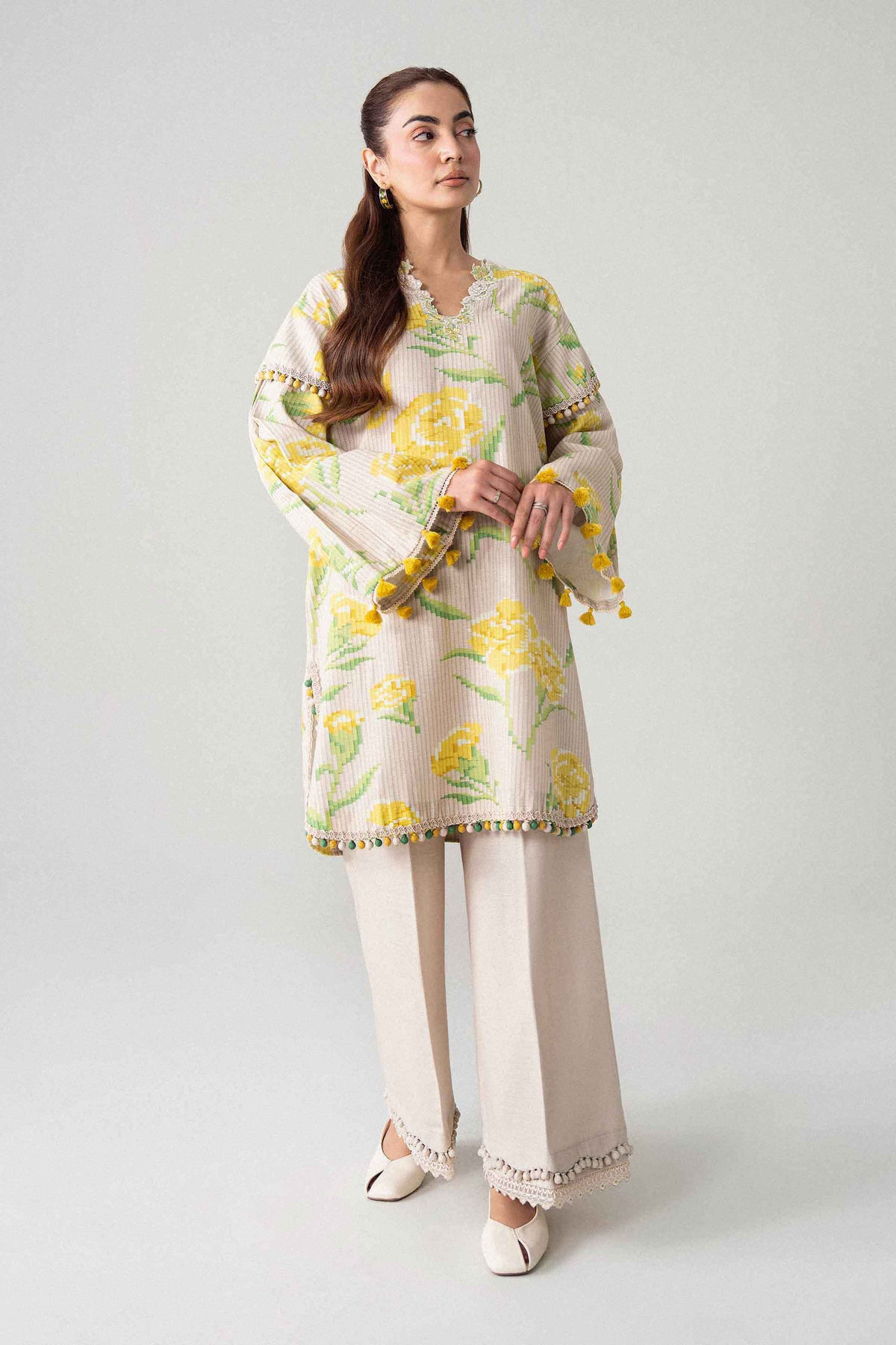 2 Piece - Printed Embroidered Suit - U2STE-NISHA26WV1-27