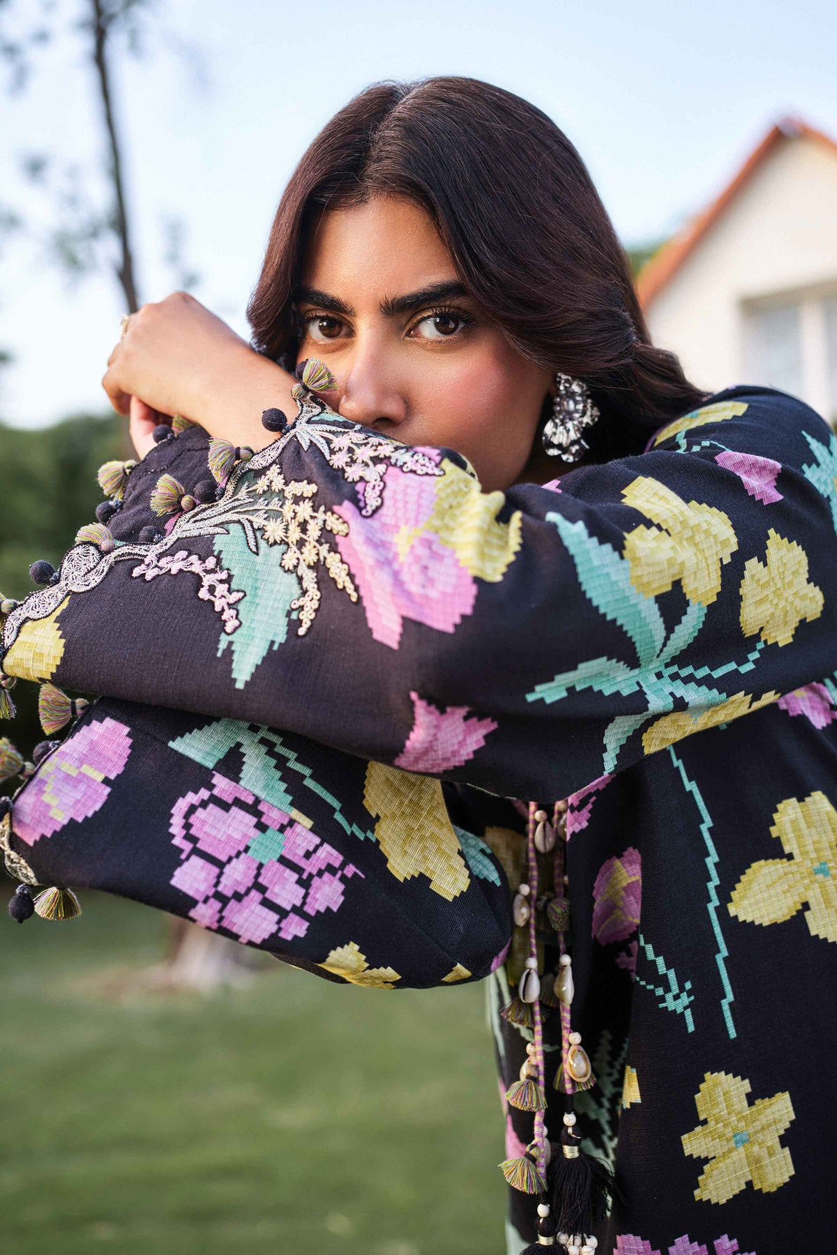 2 Piece - Printed Embroidered Suit - U2STE-NISHA26WV1-28