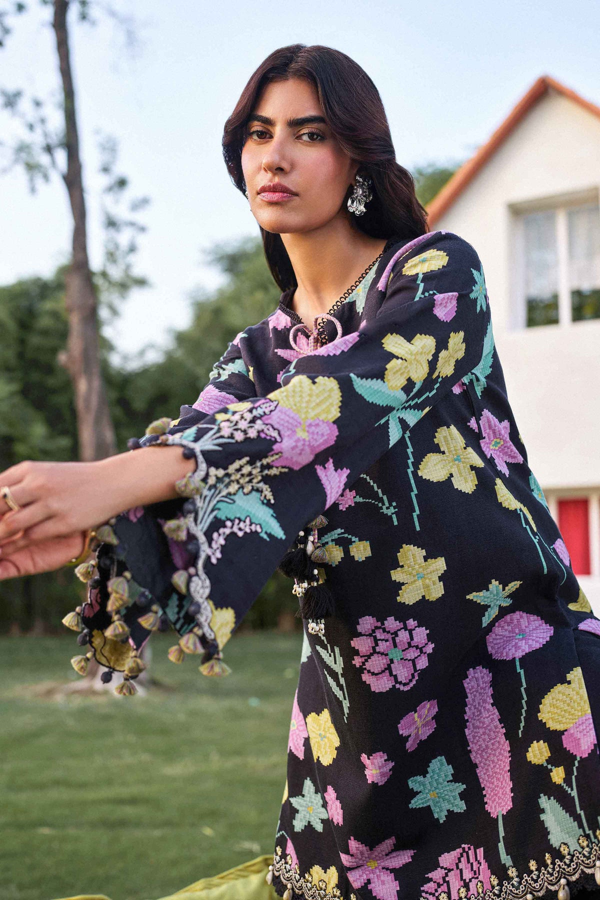 2 Piece - Printed Embroidered Suit - U2STE-NISHA26WV1-28