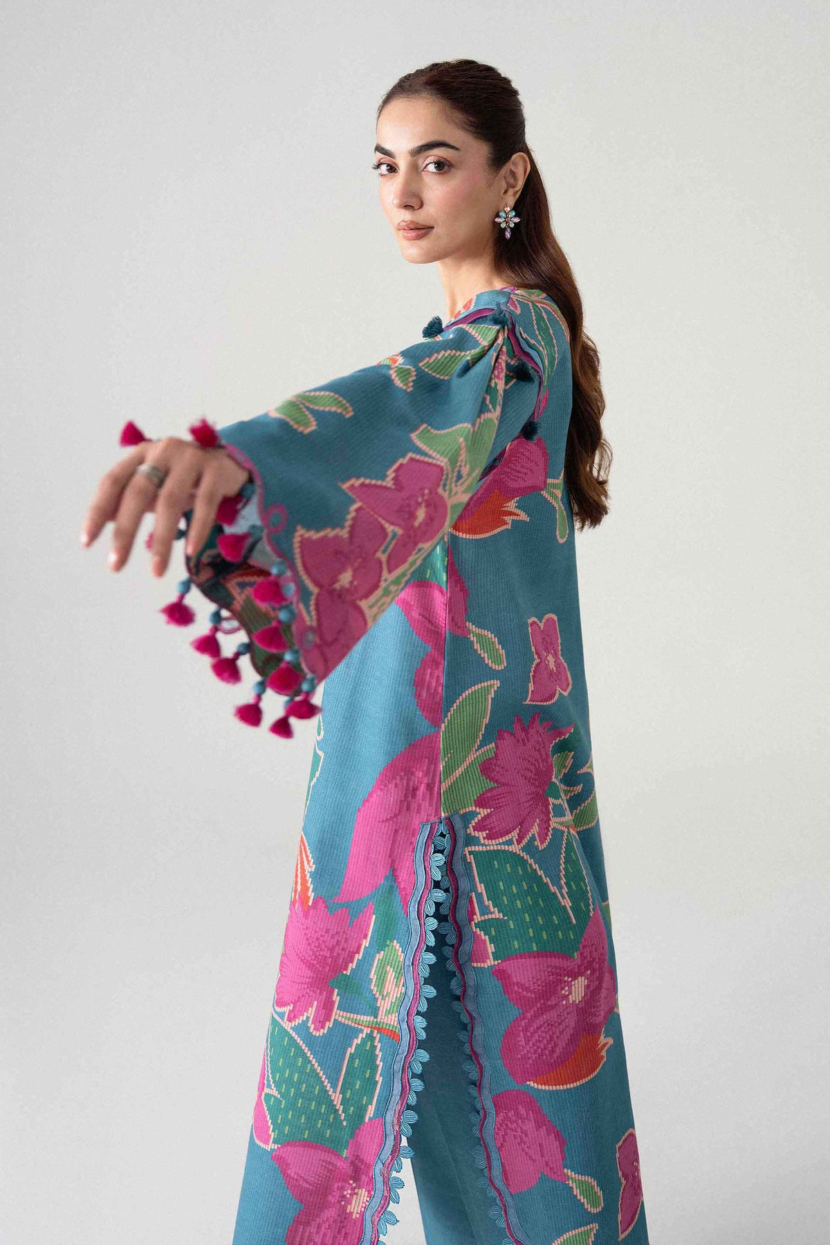 2 Piece - Printed Embroidered Suit - U2STE-NISHA26WV1-29