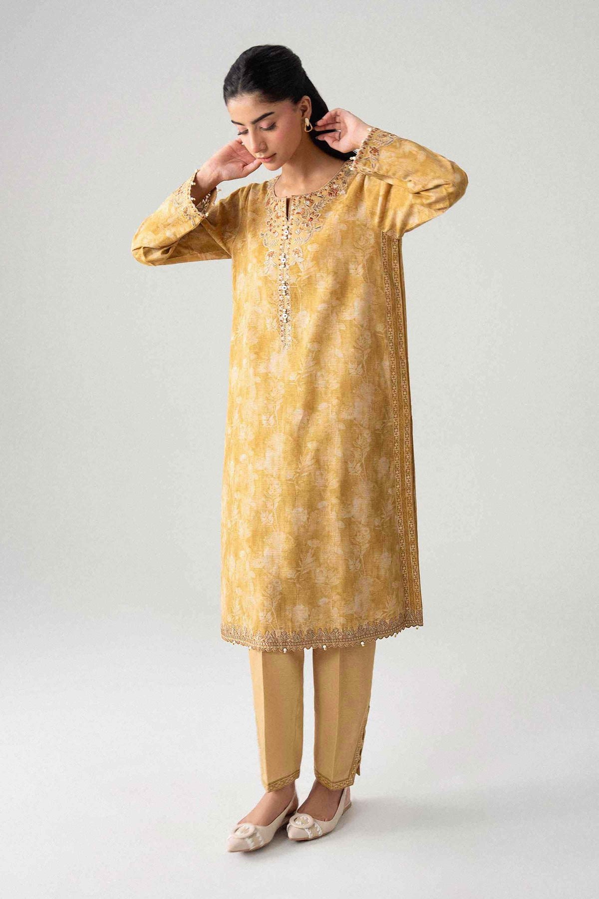 2 Piece - Printed Embroidered Suit - U2STE-NISHA26WV1-3