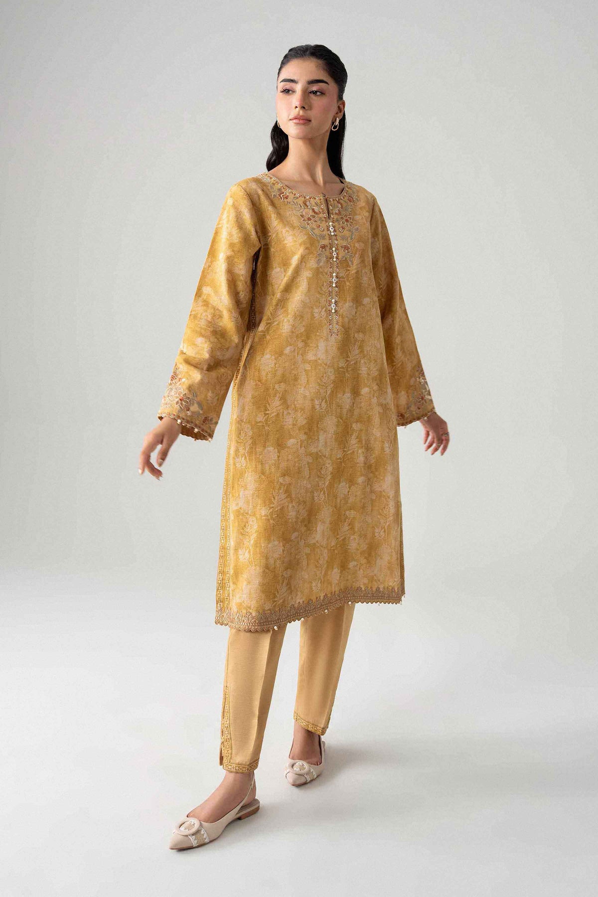 2 Piece - Printed Embroidered Suit - U2STE-NISHA26WV1-3