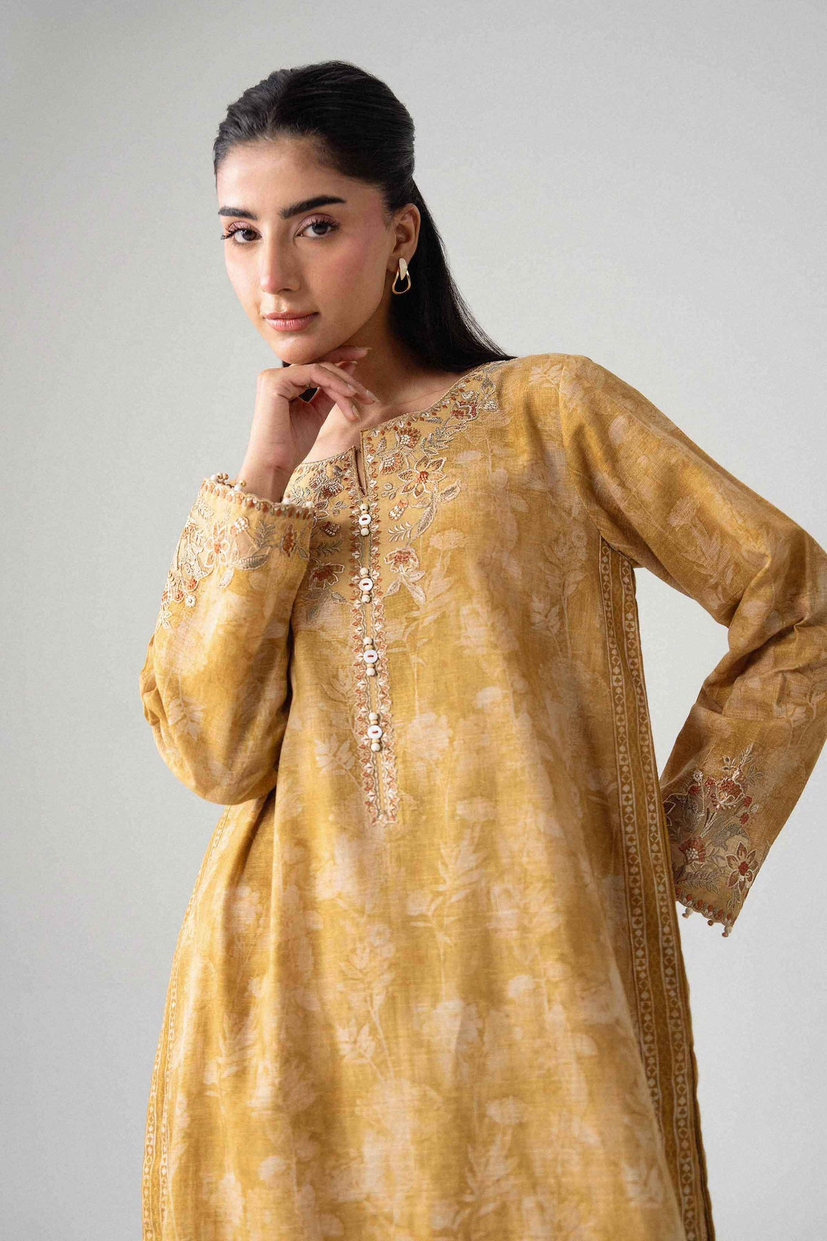 2 Piece - Printed Embroidered Suit - U2STE-NISHA26WV1-3
