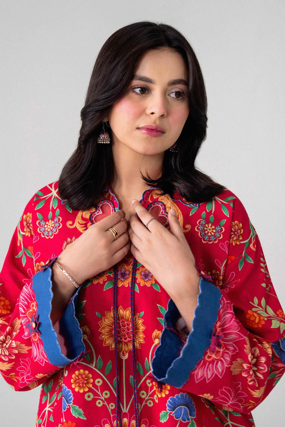 2 Piece - Digital Printed Embroidered Suit - U2STE-NISHA26WV1-38