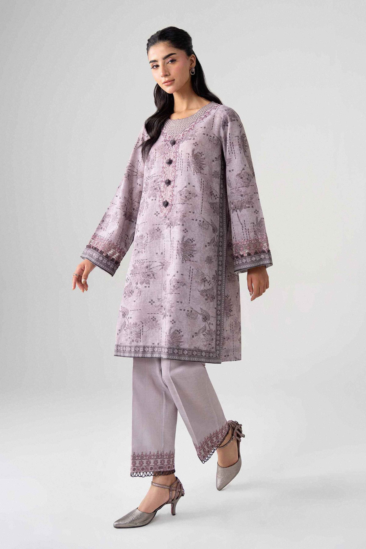 2 Piece - Printed Embroidered Suit - U2STE-NISHA26WV1-4