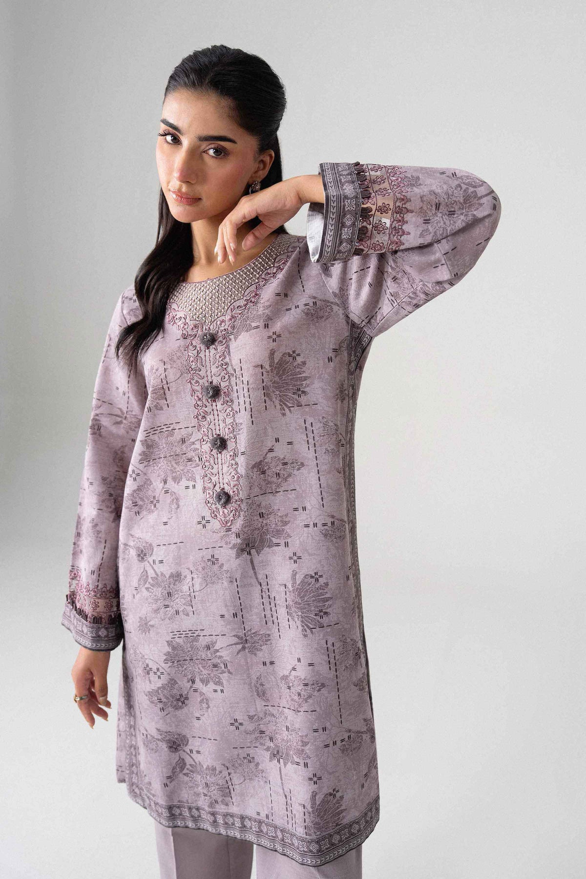 2 Piece - Printed Embroidered Suit - U2STE-NISHA26WV1-4