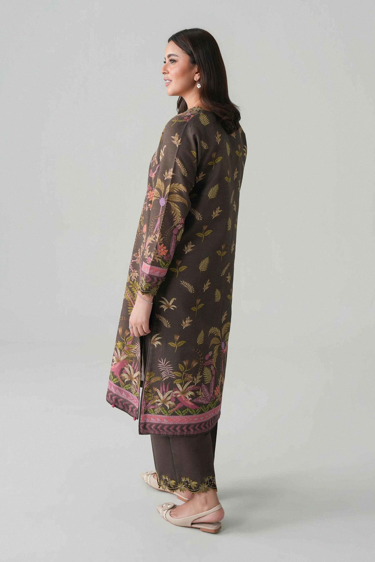 2 Piece - Digital Printed Embroidered Suit - U2STE-NISHA26WV1-40