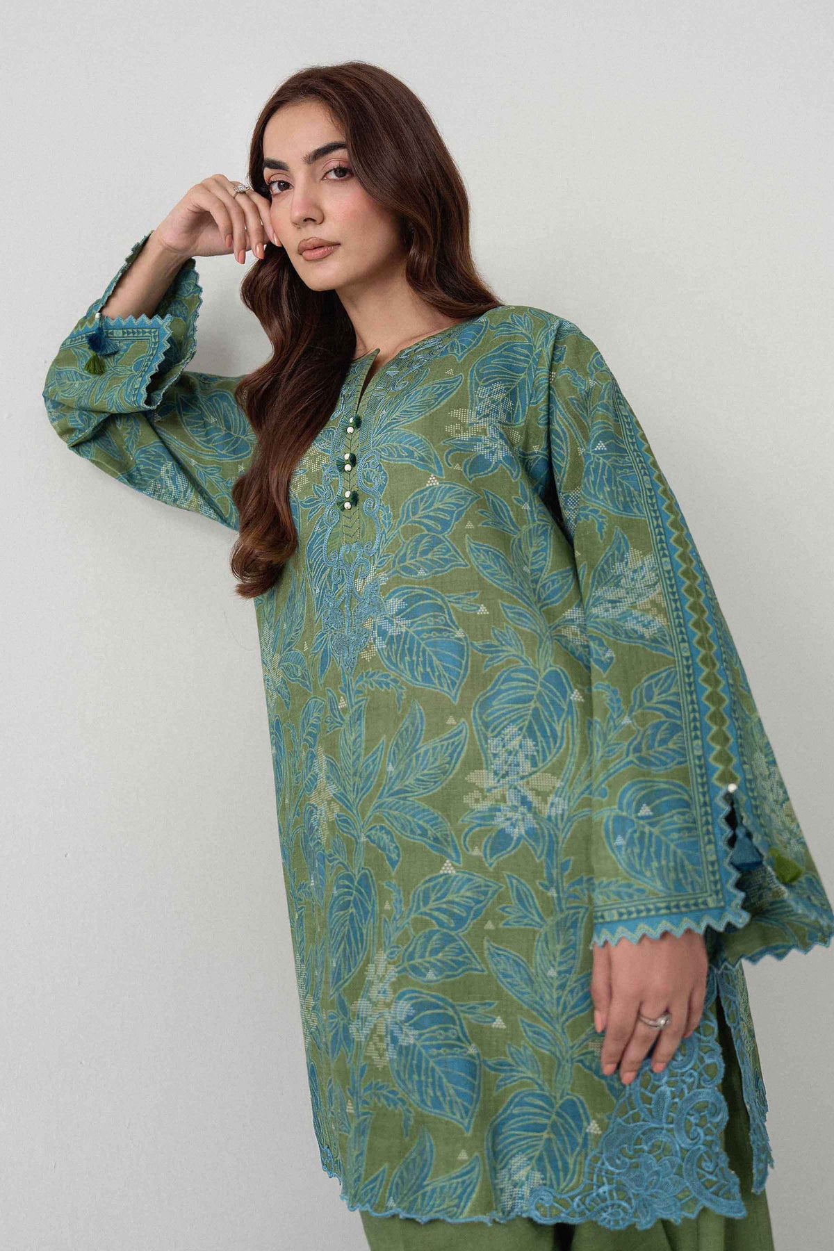 2 Piece - Printed Embroidered Suit - U2STE-NISHA26WV1-5