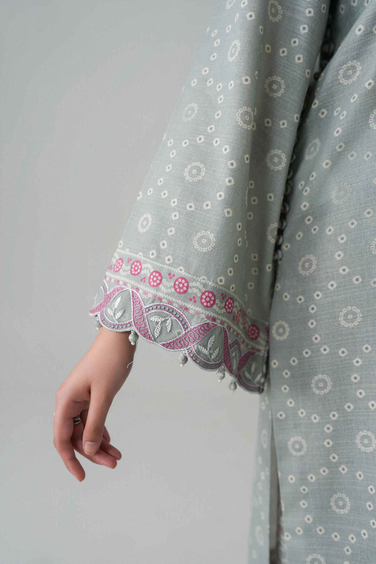 2 Piece - Printed Embroidered Suit - U2STE-NISHA26WV1-55