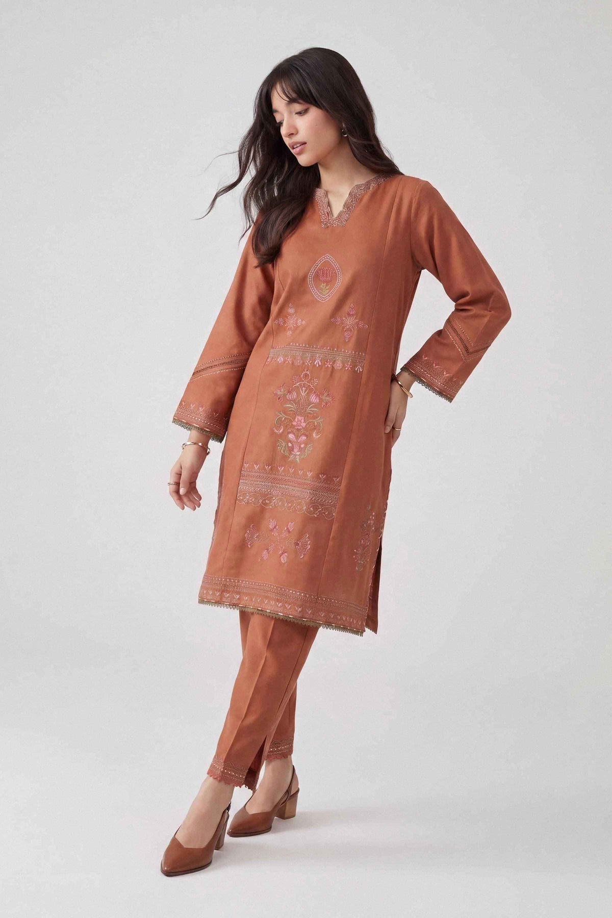 2 Piece - Embroidered Suit - U2STE-NISHA26WV1-65