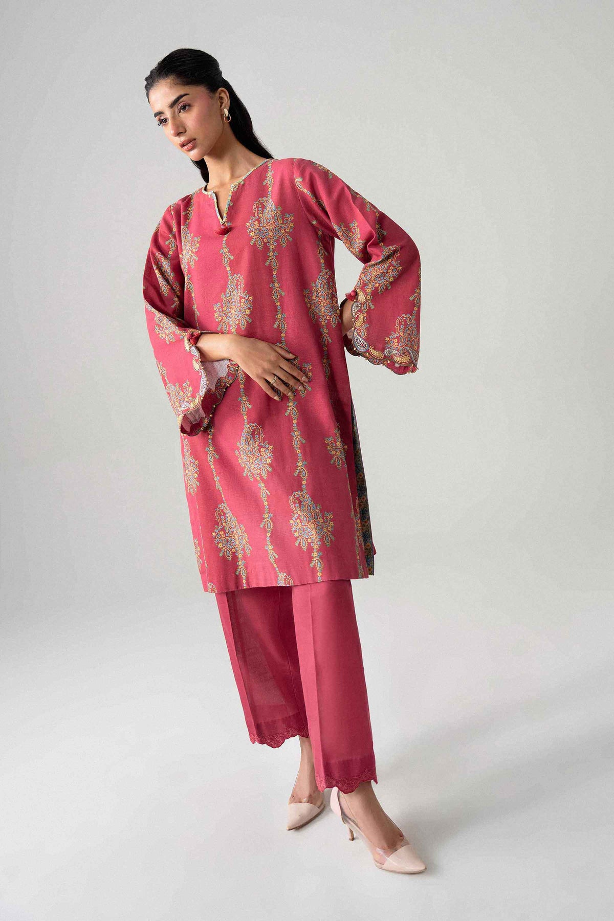 2 Piece - Printed Embroidered Suit - U2STE-NISHA26WV1-7